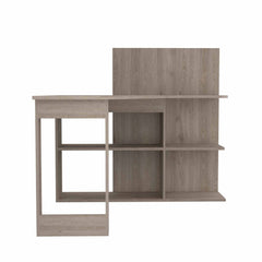 47" Light Gray L Shape Computer Desk - Homeroots