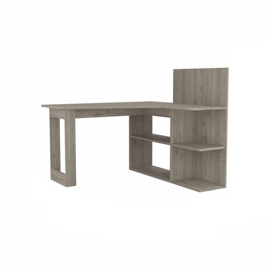 47" Light Gray L Shape Computer Desk - Homeroots