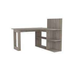 47" Light Gray L Shape Computer Desk - Homeroots