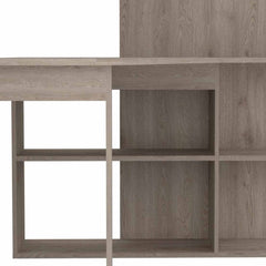 47" Light Gray L Shape Computer Desk - Homeroots