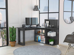 47" Gray L Shape Computer Desk - Homeroots