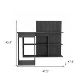 47" Gray L Shape Computer Desk - Homeroots - Flyclothing LLC