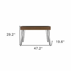 47" Brown and Black Computer Desk - Homeroots