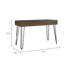 47" Brown and Black Computer Desk - Homeroots