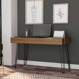 47" Brown and Black Computer Desk - Homeroots - Flyclothing LLC