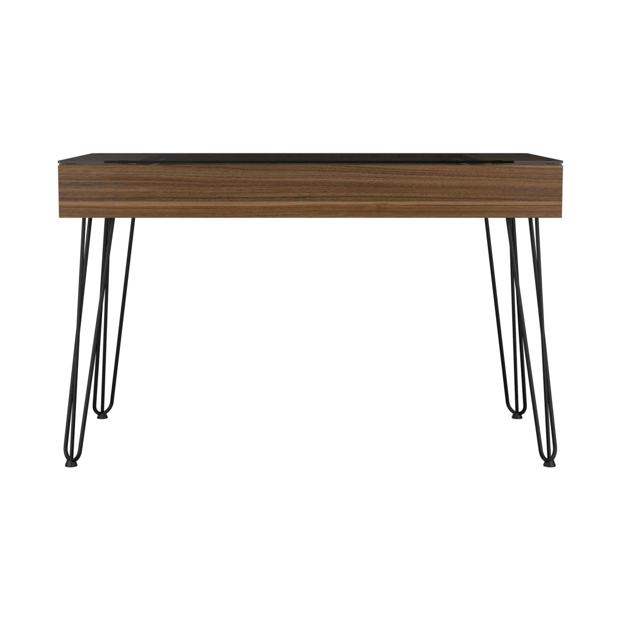 47" Brown and Black Computer Desk - Homeroots