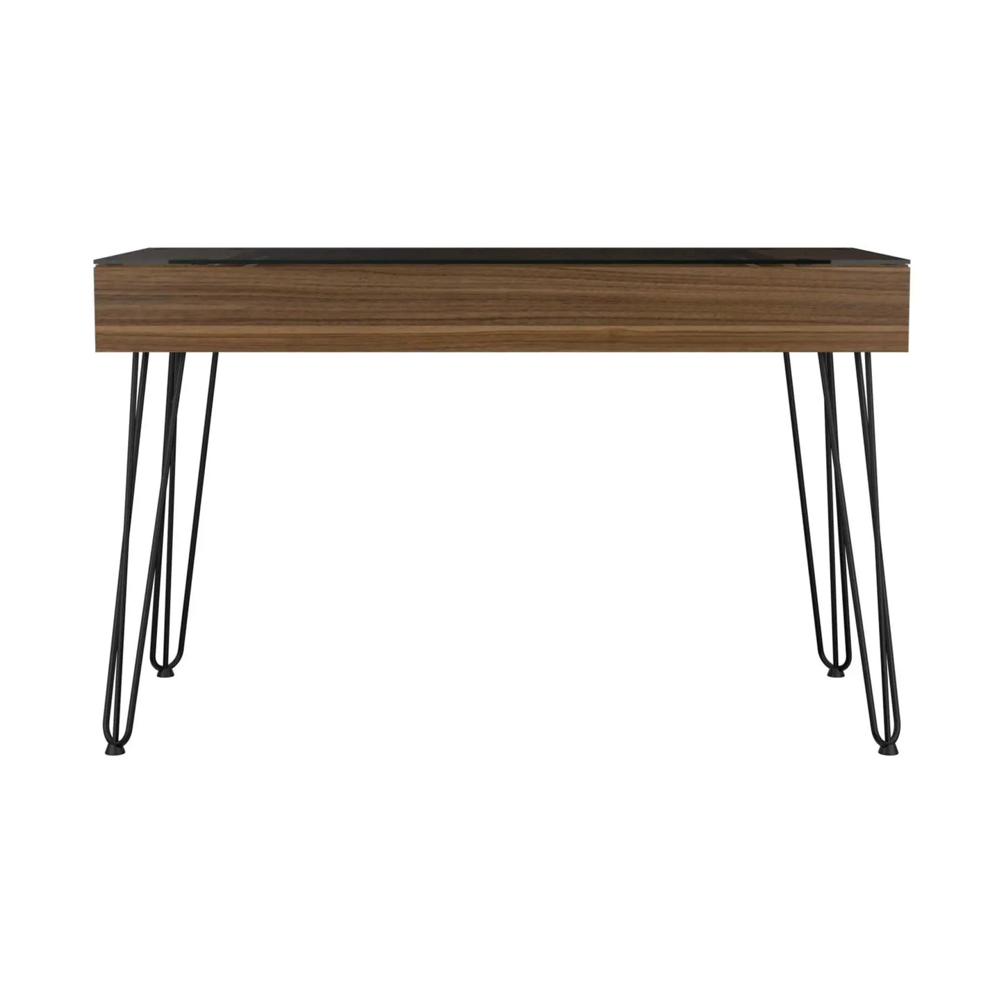 47" Brown and Black Computer Desk - Homeroots - Flyclothing LLC