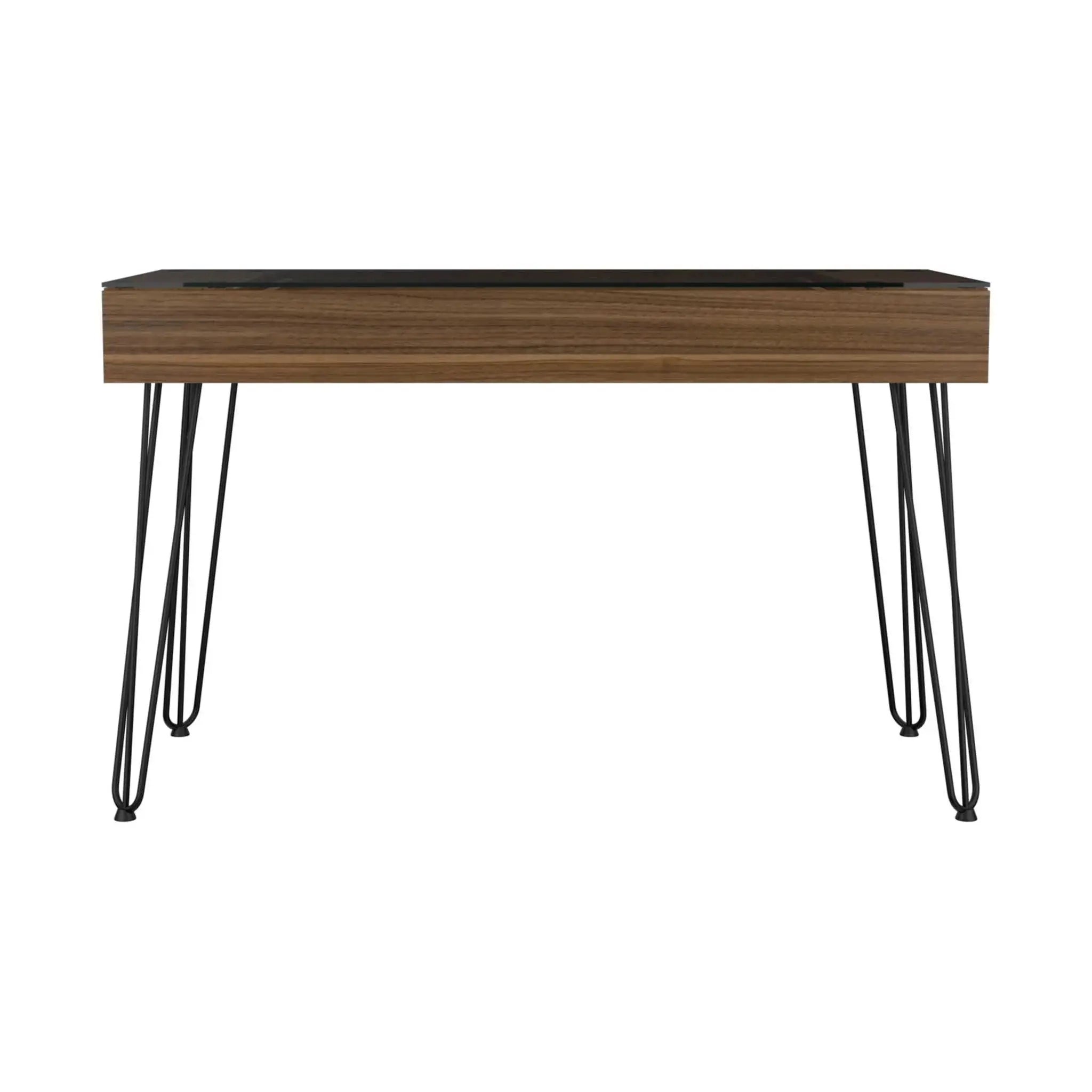 47" Brown and Black Computer Desk - Homeroots - Flyclothing LLC
