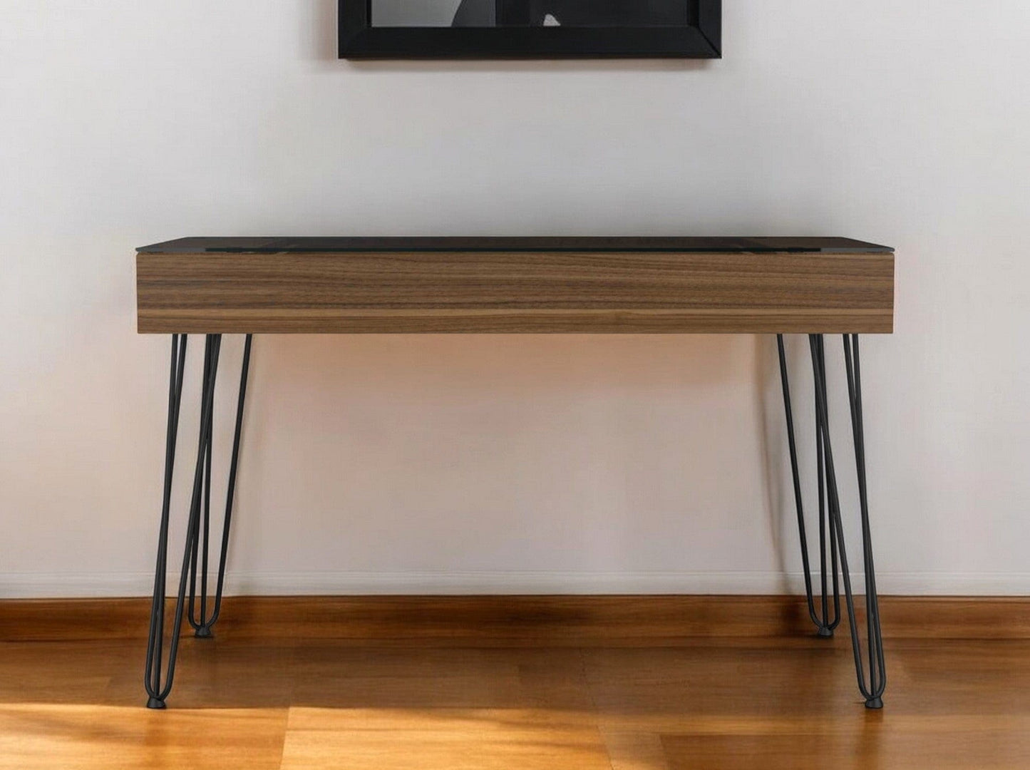 47" Brown and Black Computer Desk - Homeroots - Flyclothing LLC