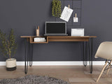 55" Brown and Black Computer Desk - Homeroots - Flyclothing LLC