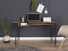 55" Brown and Black Computer Desk - Homeroots
