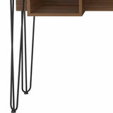 55" Brown and Black Computer Desk - Homeroots - Flyclothing LLC