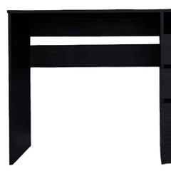 47" Black Computer Desk With Three Drawers - Homeroots