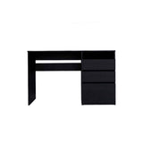 47" Black Computer Desk With Three Drawers - Homeroots - Flyclothing LLC