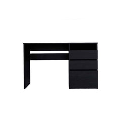 47" Black Computer Desk With Three Drawers - Homeroots