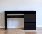 47" Black Computer Desk With Three Drawers - Homeroots - Flyclothing LLC