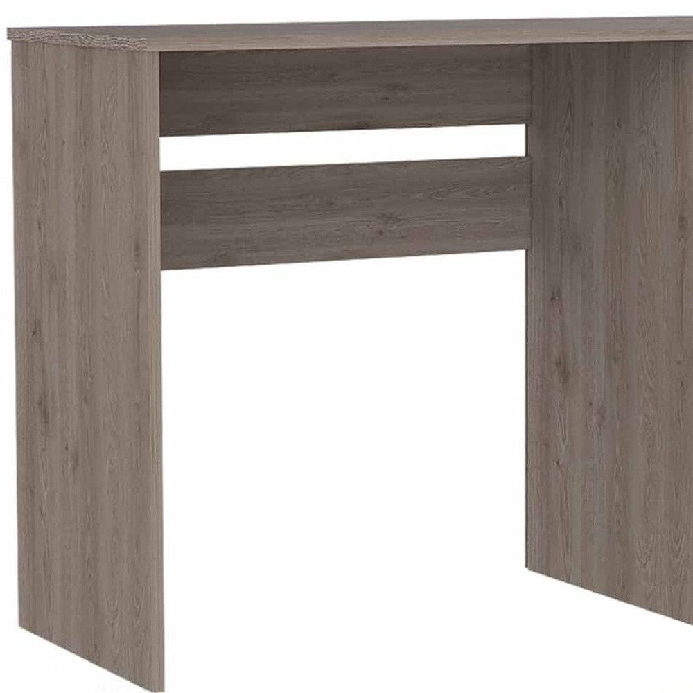 47" Light Gray Computer Desk With Three Drawers - Homeroots