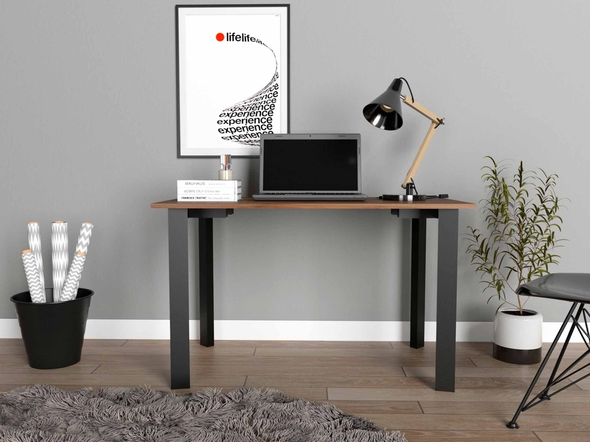47" Brown and Black Computer Desk - Homeroots