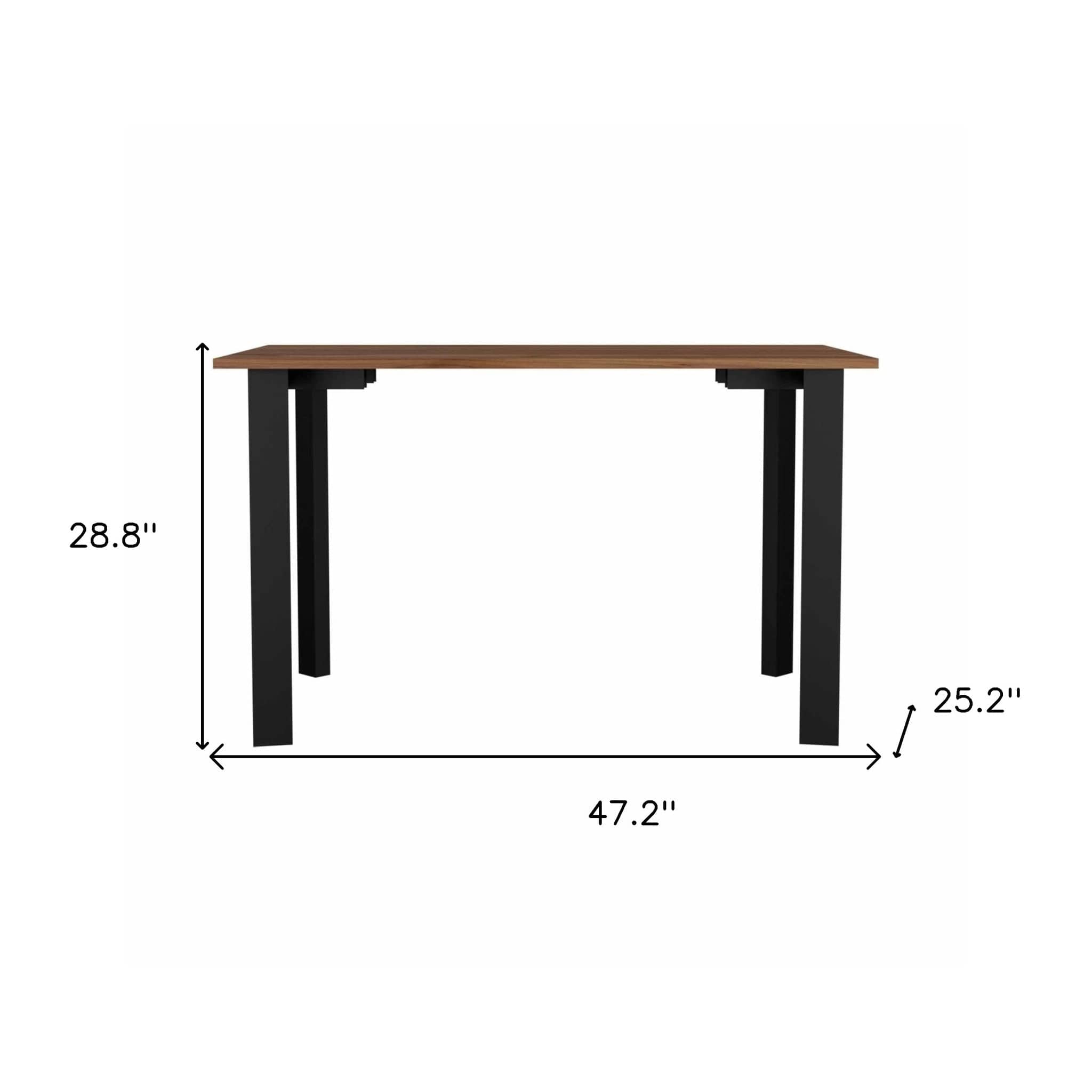 47" Brown and Black Computer Desk - Homeroots