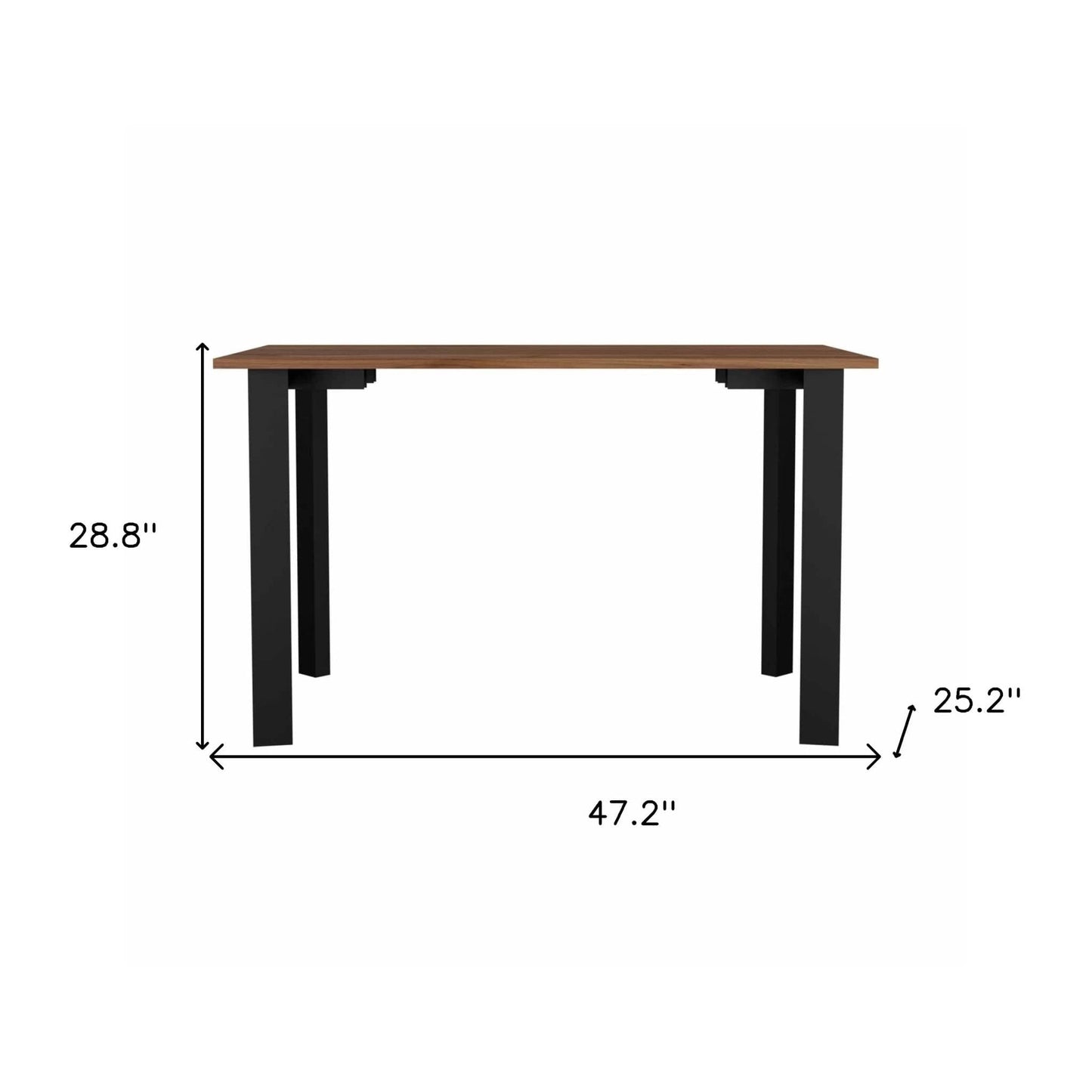 47" Brown and Black Computer Desk - Homeroots - Flyclothing LLC