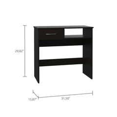 32" Black Computer Desk Desk and Bookshelf Set - Homeroots