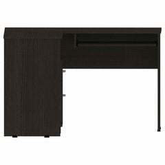 41" Black L Shape Computer Desk With Two Drawers - Homeroots