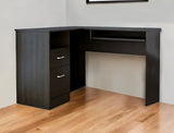 41" Black L Shape Computer Desk With Two Drawers - Homeroots