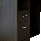 41" Black L Shape Computer Desk With Two Drawers - Homeroots