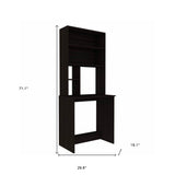 30" Black Computer Desk With Hutch - Homeroots - Flyclothing LLC