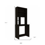 30" Black Computer Desk With Hutch - Homeroots - Flyclothing LLC