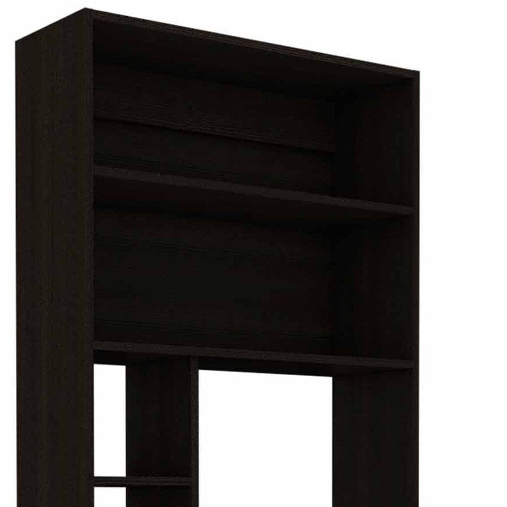 30" Black Computer Desk With Hutch - Homeroots