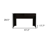 47" Black Computer Desk - Homeroots - Flyclothing LLC