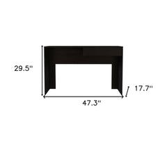 47" Black Computer Desk - Homeroots