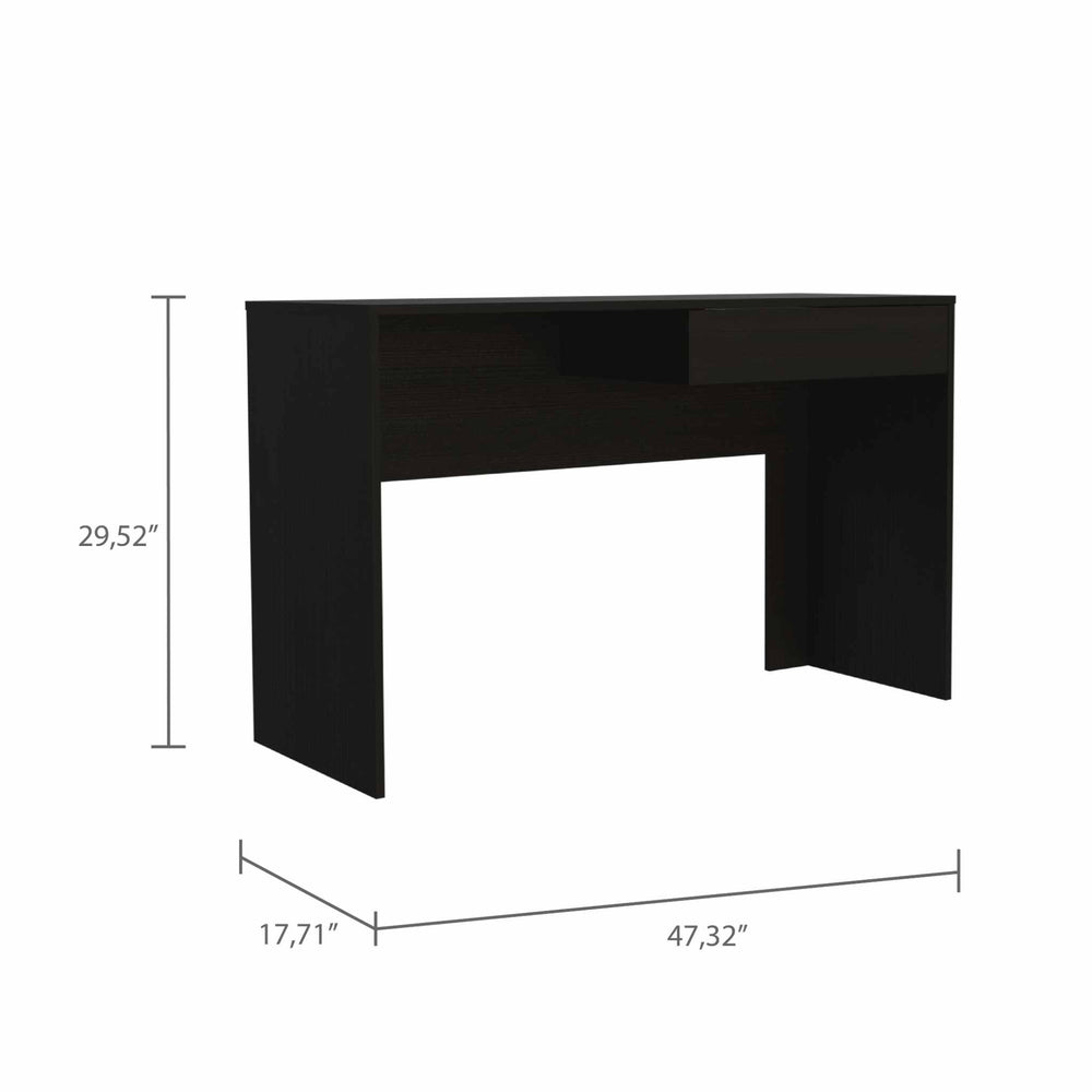 47" Black Computer Desk - Homeroots - Flyclothing LLC