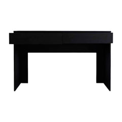 47" Black Computer Desk with Two Drawers - Homeroots