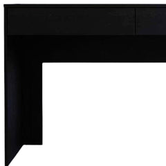 47" Black Computer Desk with Two Drawers - Homeroots