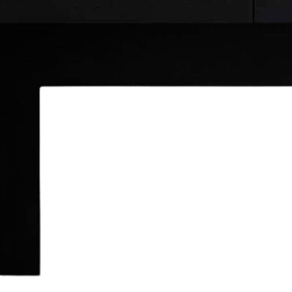 47" Black Computer Desk with Two Drawers - Homeroots - Flyclothing LLC