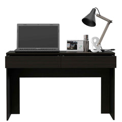 47" Black Computer Desk with Two Drawers - Homeroots