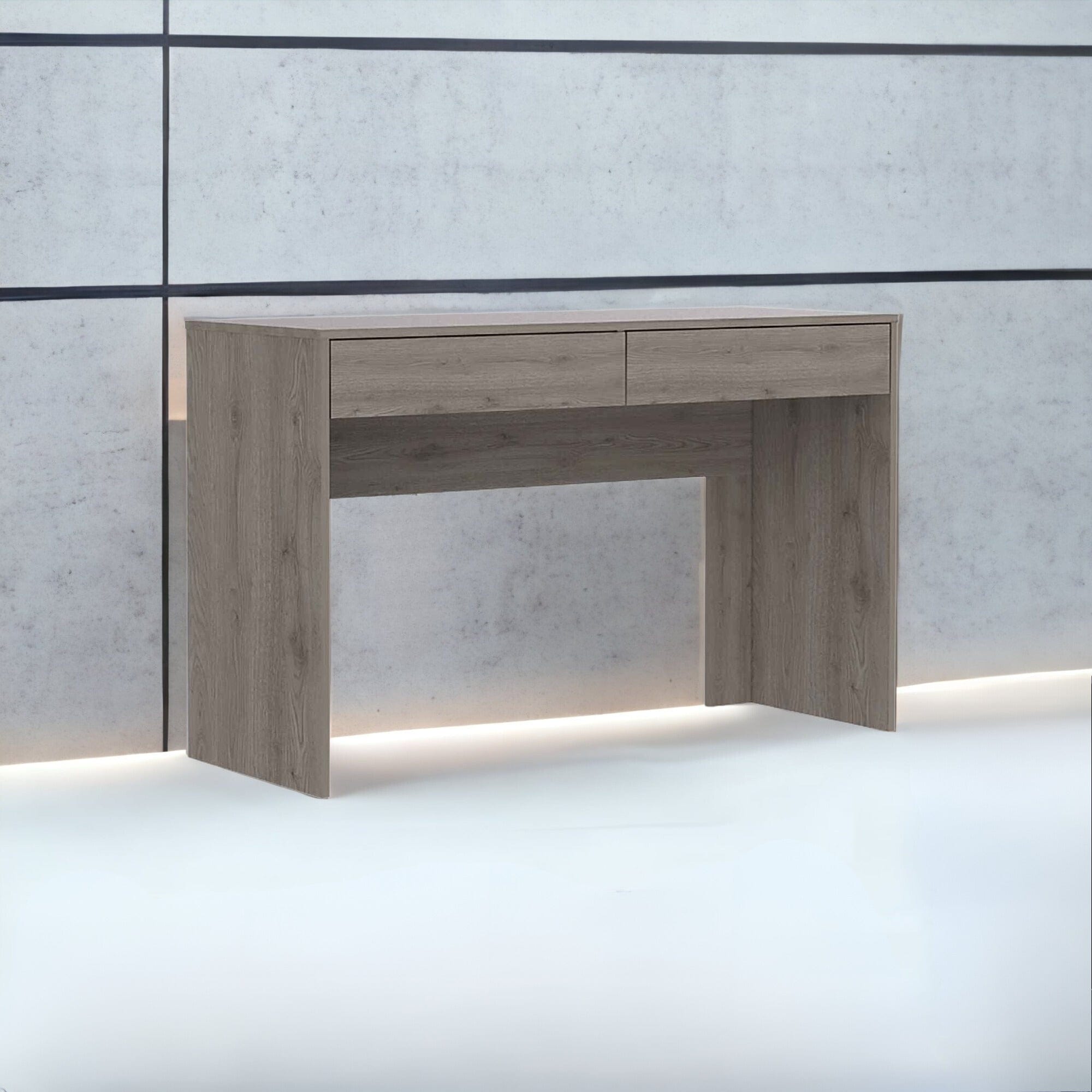47" Light Gray Computer Desk With Two Drawers - Homeroots