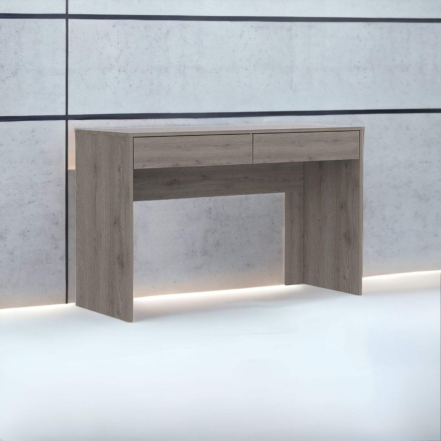 47" Light Gray Computer Desk With Two Drawers - Homeroots - Flyclothing LLC