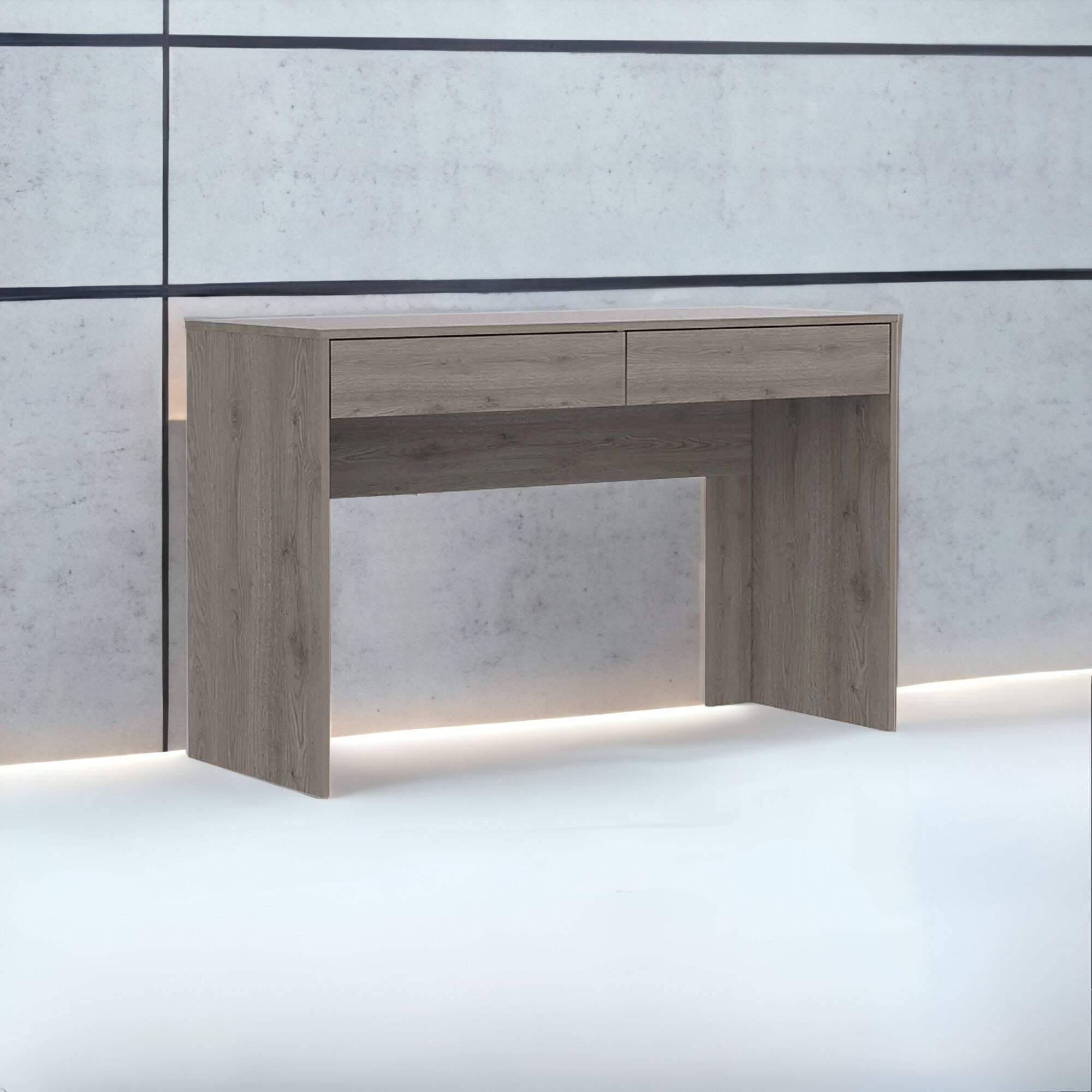 47" Light Gray Computer Desk With Two Drawers - Homeroots - Flyclothing LLC