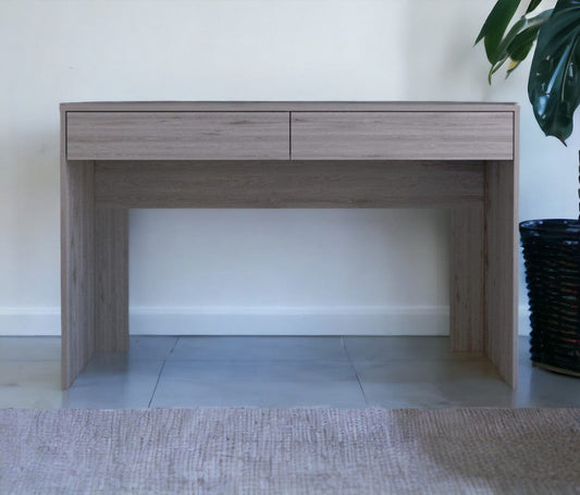 47" Light Gray Computer Desk With Two Drawers - Homeroots