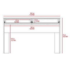 47" Light Gray Computer Desk With Two Drawers - Homeroots
