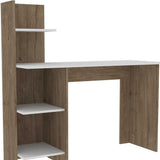 47" White and Brown Computer Desk - Homeroots - Flyclothing LLC