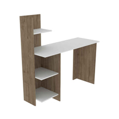 47" White and Brown Computer Desk - Homeroots