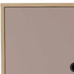 39" Taupe Computer Desk With Two Cabinets Two Drawers - Homeroots