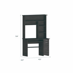 43" Gray Computer Desk - Homeroots