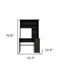 43" Black Computer Desk - Homeroots