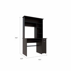43" Black Computer Desk - Homeroots