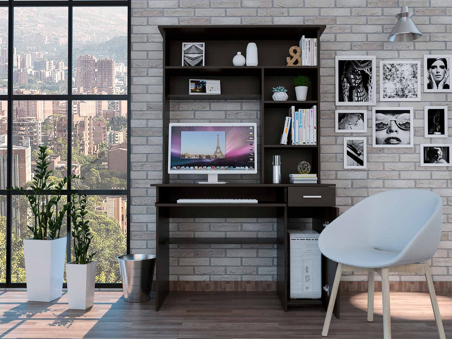 43" Black Computer Desk - Homeroots - Flyclothing LLC